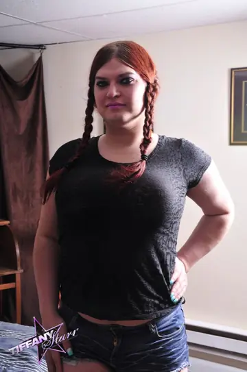 Curvy Trans Woman Kisses Partner and Plays with a Dildo