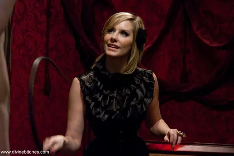 Curt Wooster: Blonde MILF in a Dress Pegs Her Bound Slave – photo 18 of 21