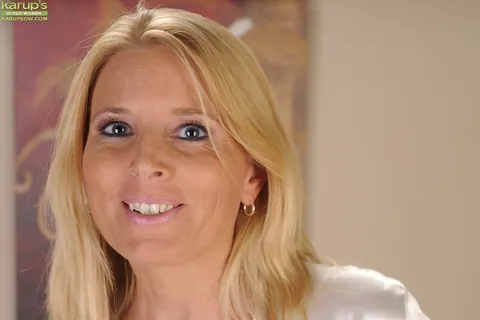 Sky Martin: Thick Mature Blonde in Panties Spreads Her Asshole – photo 1 of 16