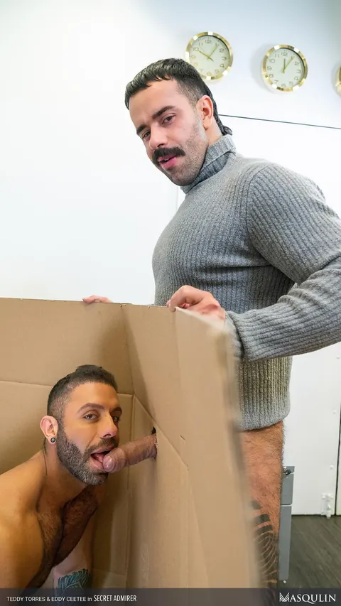 Two Men Have Bareback Sex and Take Facials in the Office – photo 9 of 20