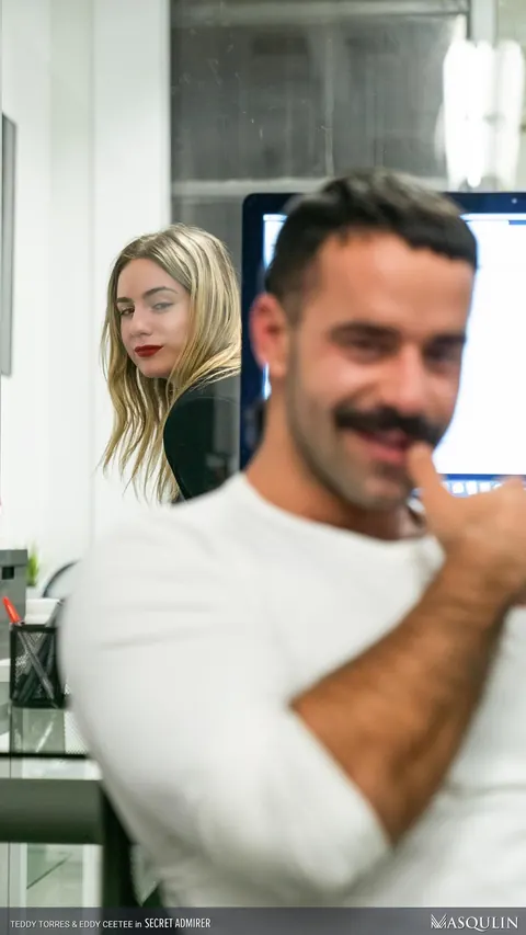 Two Men Have Bareback Sex and Take Facials in the Office – photo 2 of 20