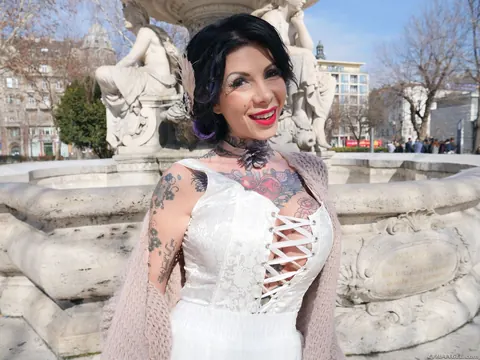 Megan Inky: Busty Tattooed MILF Takes Rough DP in Stockings – photo 1 of 17