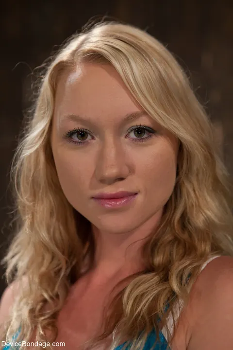 Madison Scott: Petite Blonde Bound and Uses a Dildo – photo 2 of 21