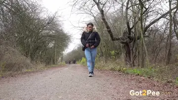 Natasha Ink – European in Jeans Spreads on Country Road