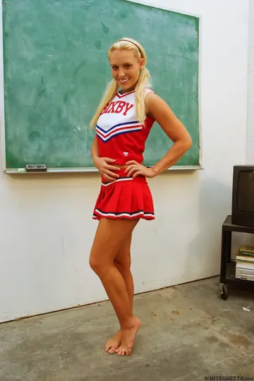 Jamey Janes – Blonde PAWG Flashes Panties in Uniform