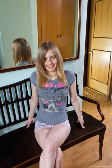 Pale Woman Undresses and Spreads Her Hairy Bush