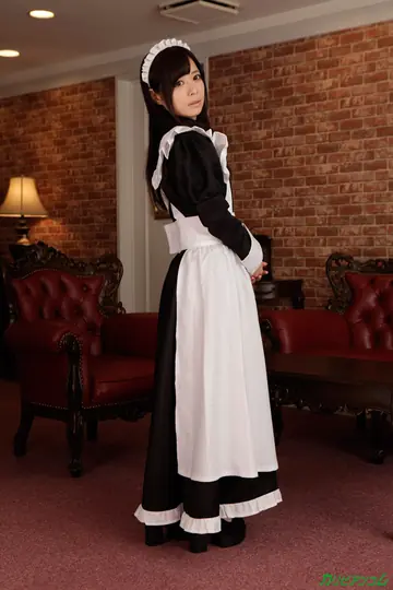 Busty Japanese Maid Gives a Blowjob and Rides Cowgirl in the Bedroom