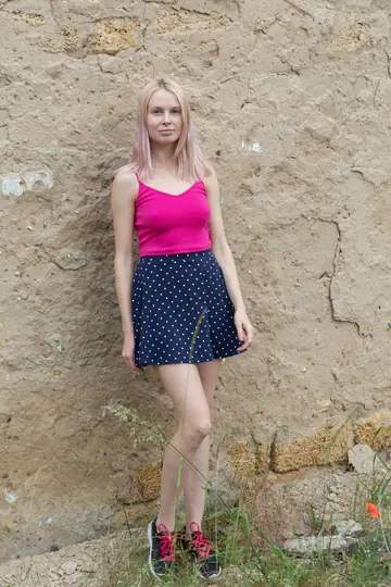 Maria Rubio – Russian Blonde Strips Nude and Shows Her Small Natural Tits