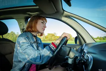 Lilly Mays – Tall Redhead Strips Out of Her Dress and Toys Her Pussy in a Car