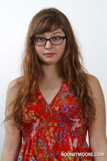 Lilah Demaray – Brunette with Glasses Undresses to Show Her Hairy Bush