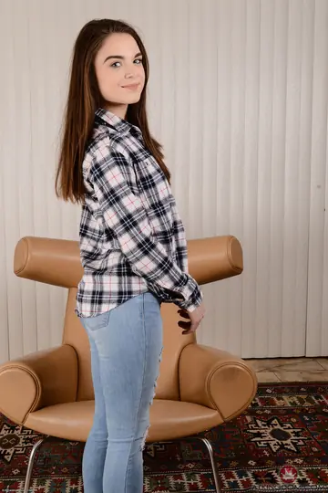 Megan Marx – Petite Brunette Strips Naked and Shows Her Body