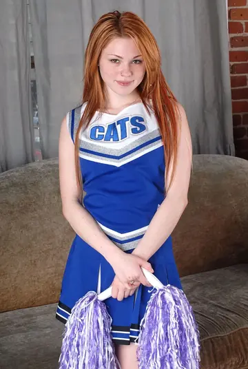 Blonde in Uniform Fingers Her Pussy