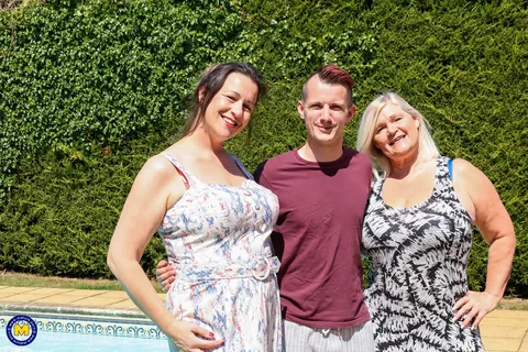 Eva Jayne: Busty British MILFs Share a Guy Outdoors in a Threesome – photo 2 of 16