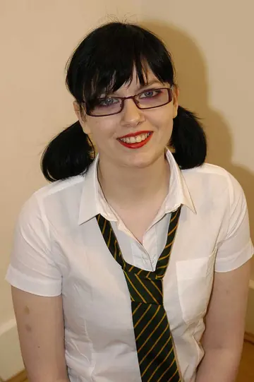 Jessica Lo – Busty Pale Brunette in Glasses Takes Group Facial