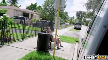 Bailey Base – Brunette Spreads Her Legs and Gets Fucked Outdoors