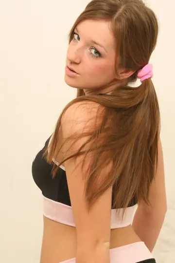 Cate Harrington – European Brunette in Pigtails Sucks Two Cocks and Takes a Facial