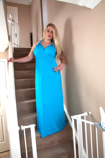 Thick Blonde MILF Strips and Shows Her Hairy Pussy