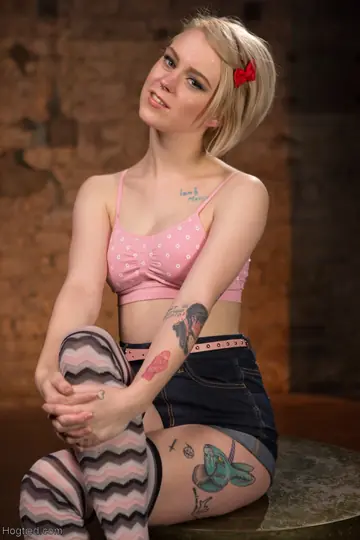 Anna Tyler – Slim Blonde in Socks Bound and Spreads in Bondage