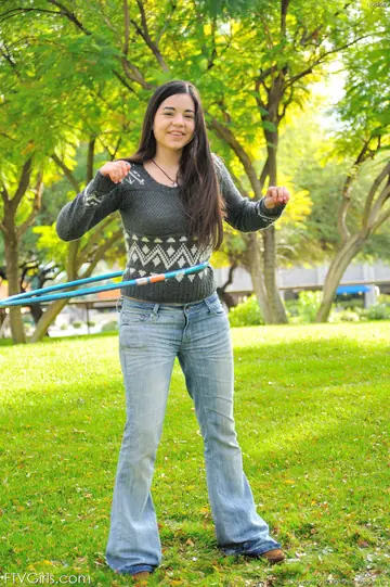 Chubby Latina Strips Out of Her Jeans and Hula Hoops Naked in Public