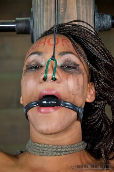 Nikki Darling: Ebony MILF and Redhead Bound in Cage Wearing Heels – photo 1 of 16
