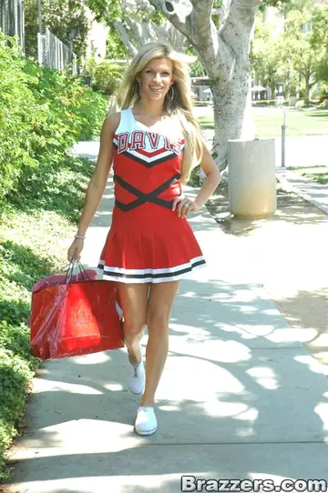 Kendall Brooks – Blonde in a Skirt and Uniform Sucks and Rides Her Partner in the Office