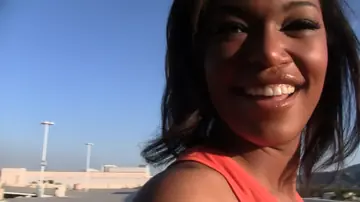 Montana Fishburne – Ebony Brunette in Panties Sucks Cock and Takes Anal Doggy Style
