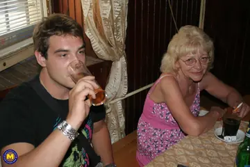 MILF Strips Out of Her Skirt for Outdoor Threesome