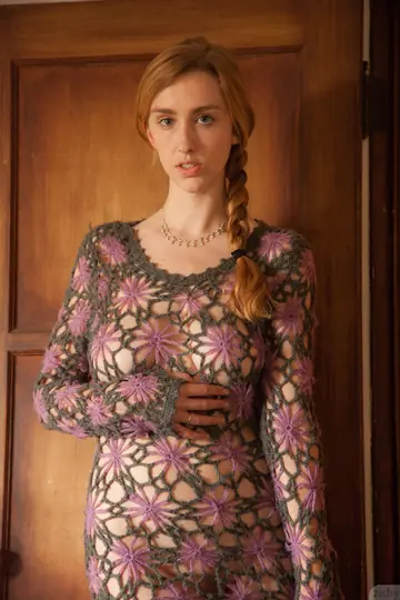 Tall Redhead Amateur Poses in Her Dress