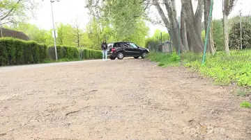 Naomi Bennet – Czech Brunette in Jeans Spreads and Pisses on a Gravel Road