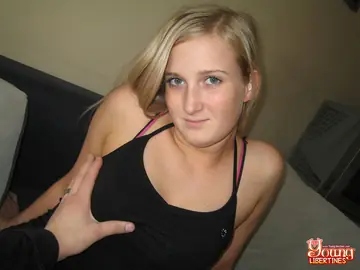 Busty Blonde Strips Out of Her Lingerie and Gives POV Blowjob