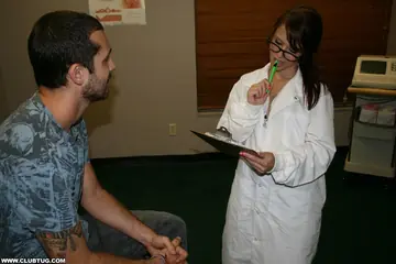 Billy Blast – Redheaded Doctor in Lingerie Gives a Handjob