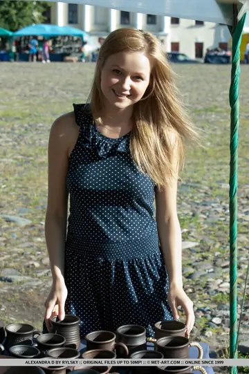 Slim European Blonde Lifts Her Skirt and Spreads Her Hairy Pussy Outdoors