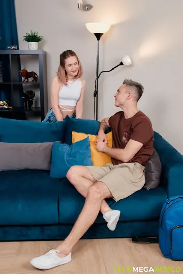 Tall European Redhead in Shorts Gets Pounded Doggy Style