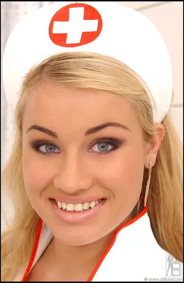 Tall Busty Nurse in Latex Gives a Deepthroat Blowjob in a Threesome