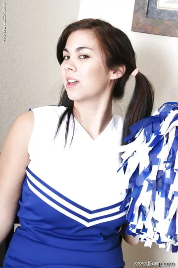 Mai Ly – Busty Asian Brunette in Pigtails Pulls Her Panties Aside