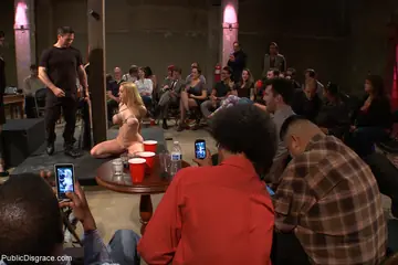 Dee Williams – Mature Blonde MILF in Bondage Sucks and Fucks in Public