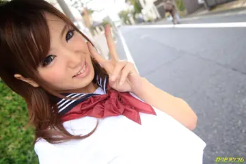 Riko Satsuki – Japanese Brunette in Uniform Gets Fucked Doggy Style for a Creampie