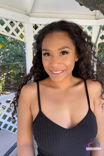 Kitt Lacey – Ebony Brunette Takes a Facial After Group Sex and Pussy Licking