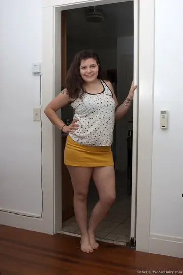 Curly BBW with Big Tits Spreads Her Hairy Pussy
