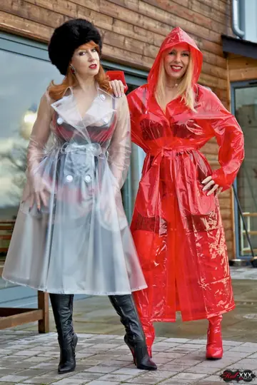 Lucy Gresty – British Lesbians in Raincoats and Boots Lick and Finger Outdoors