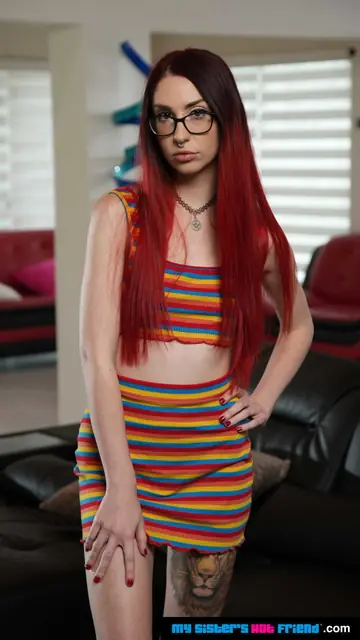 Petite Redhead in Glasses Rides Her Partner to Creampie