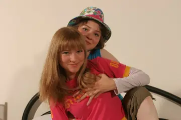 Petite Redhead Lesbians Finger and Lick Trimmed Pussies