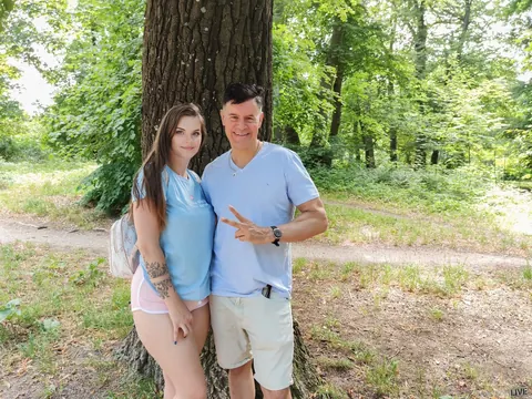 Taylee Wood: Thick Brunette Licks Balls and Takes Anal Doggy in Shorts – photo 2 of 15