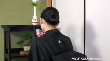 Asian MILF with Short Hair Gives POV Blowjob and Fingers Her Pussy