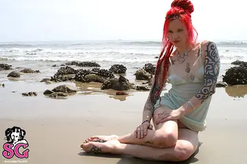 Czech Redhead Spreads Her Pussy on the Beach