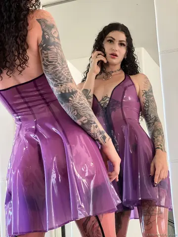 Lydia Black – Hairy Brunette in Latex Takes Anal and a Facial