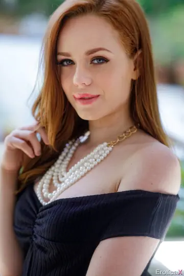 European Redhead Sucks Cock Outdoors Then Gets Fucked on the Sofa