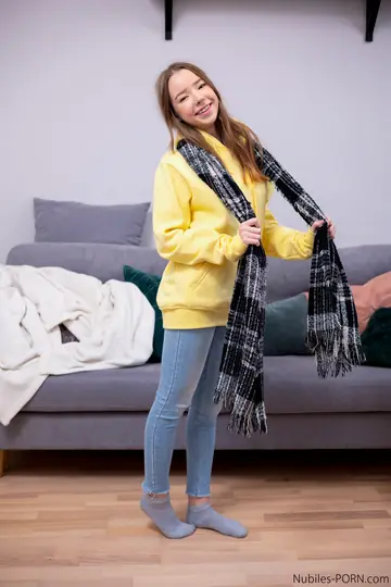 Petite Girlfriend in Jeans Gets Fucked Doggy Style and Takes Cum on Her Tits