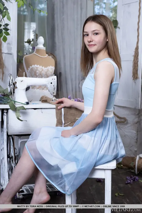 Model Removes Her Dress and Cotton Panties to Reveal Her Shaved Pussy – photo 2 of 18