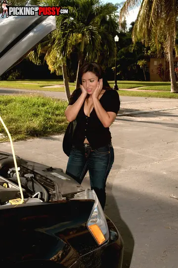 Annika Adams – Latina Unbuttons Her Jeans and Spreads in the Car